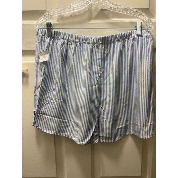 Women's Tommy Hilfiger Cami & Shorts Set XL Blue Striped Pajama Sleepwear - Picture 4 of 6